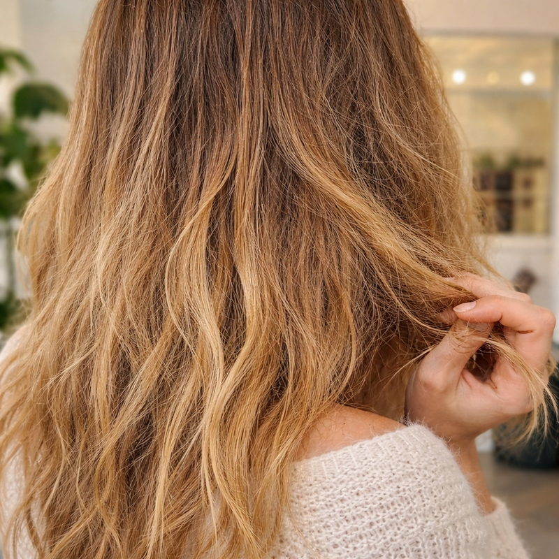Routine cheveux secs
