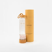 Gourde d’eau dynamisée par le pouvoir des cristaux Quartz rose