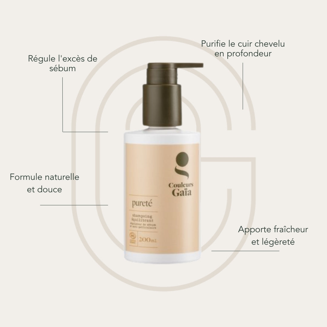 Shampoing Cheveux Gras Pureté - Couleurs Gaïa
